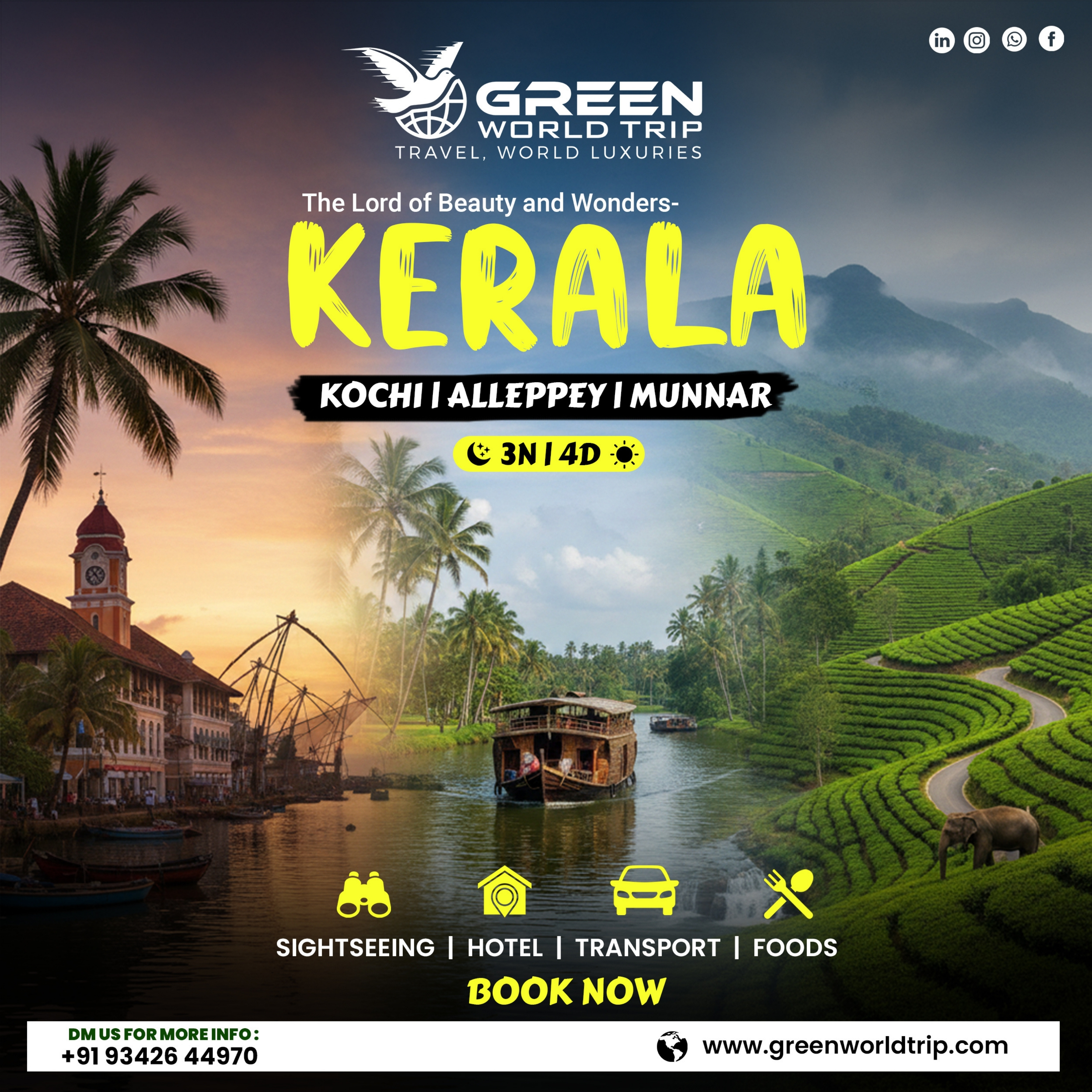 MUNNAR -ALLEPPEY- KOCHI