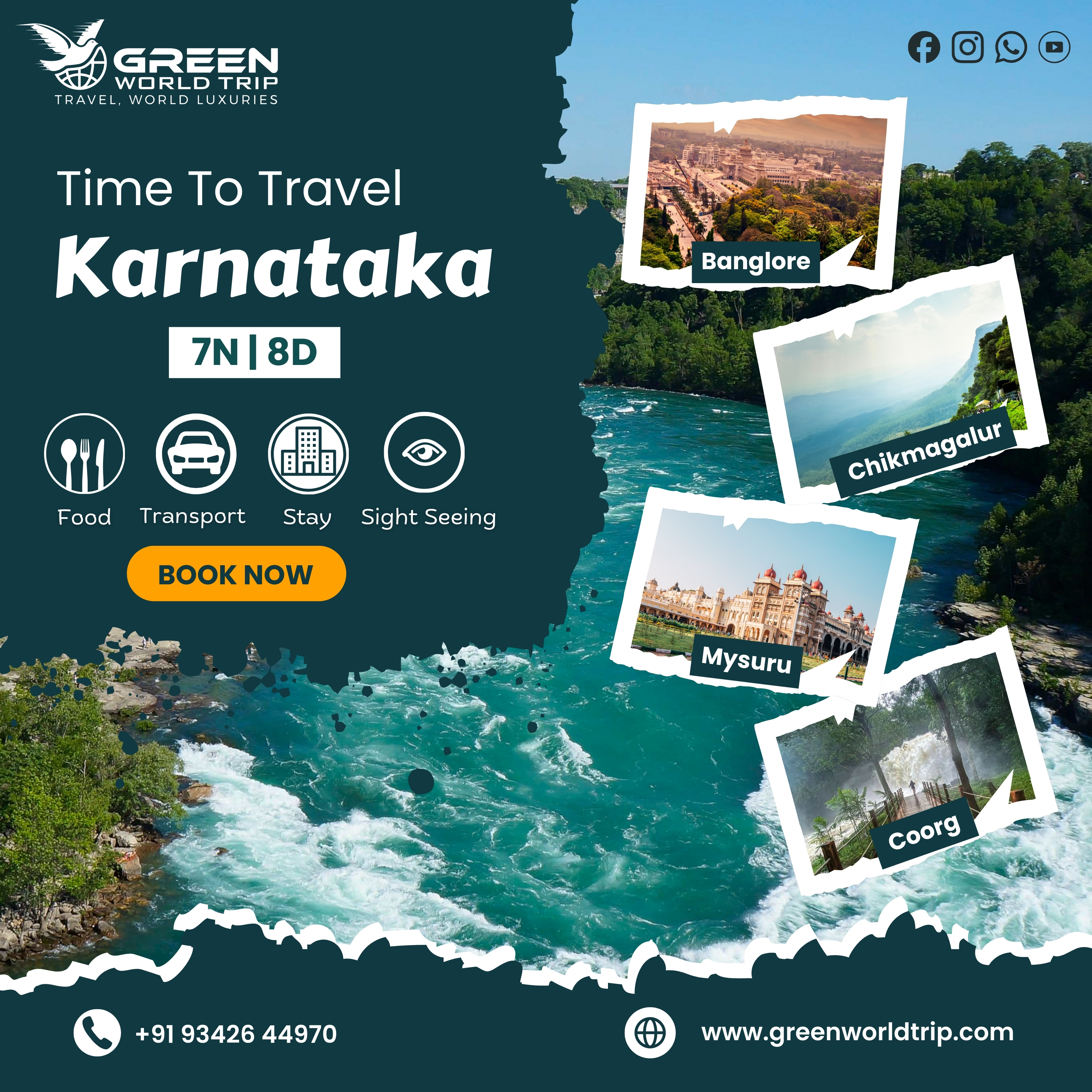 BANGLORE - MYSURU - CHIKMAGALUR - COORG