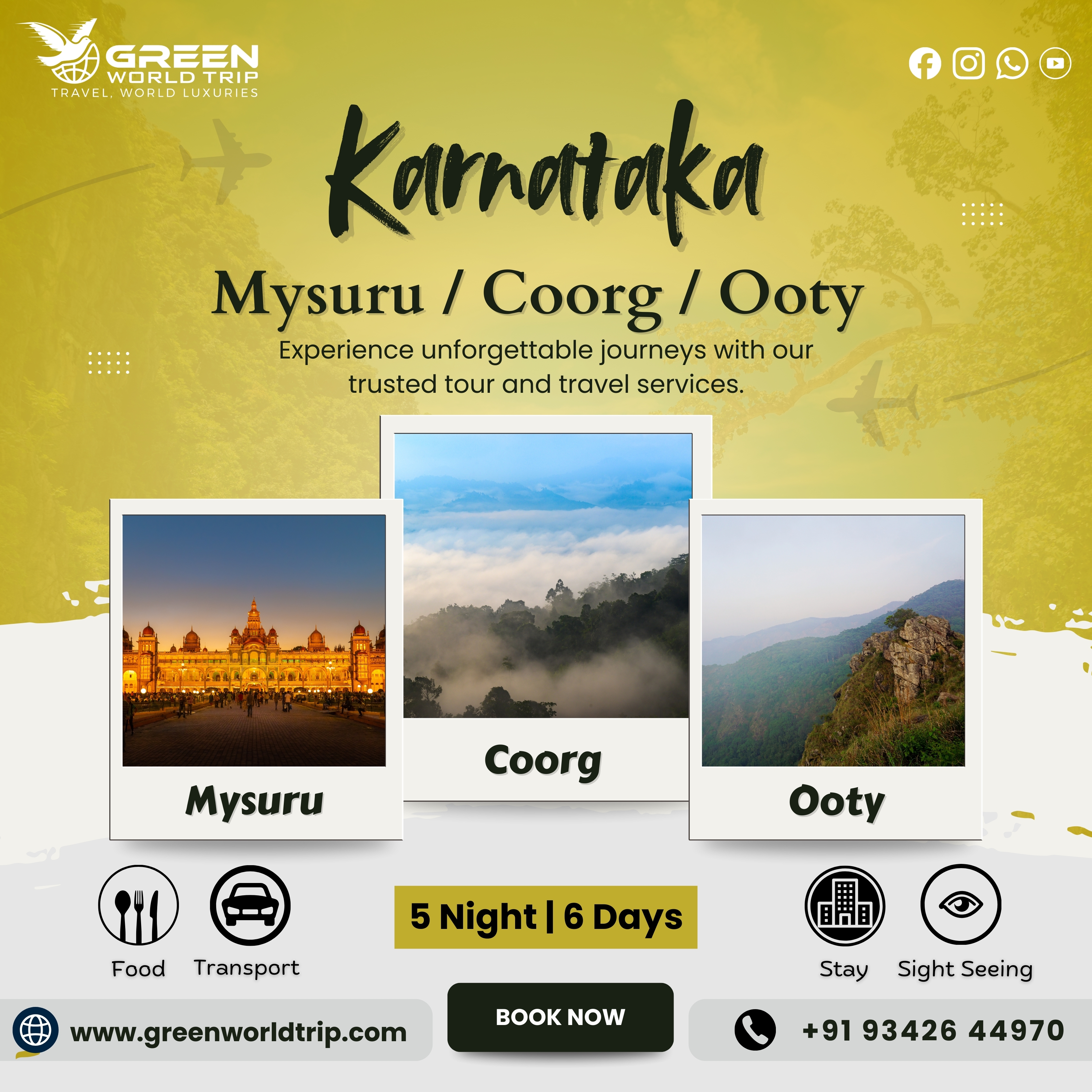 MYSURU - COORG - OOTY 