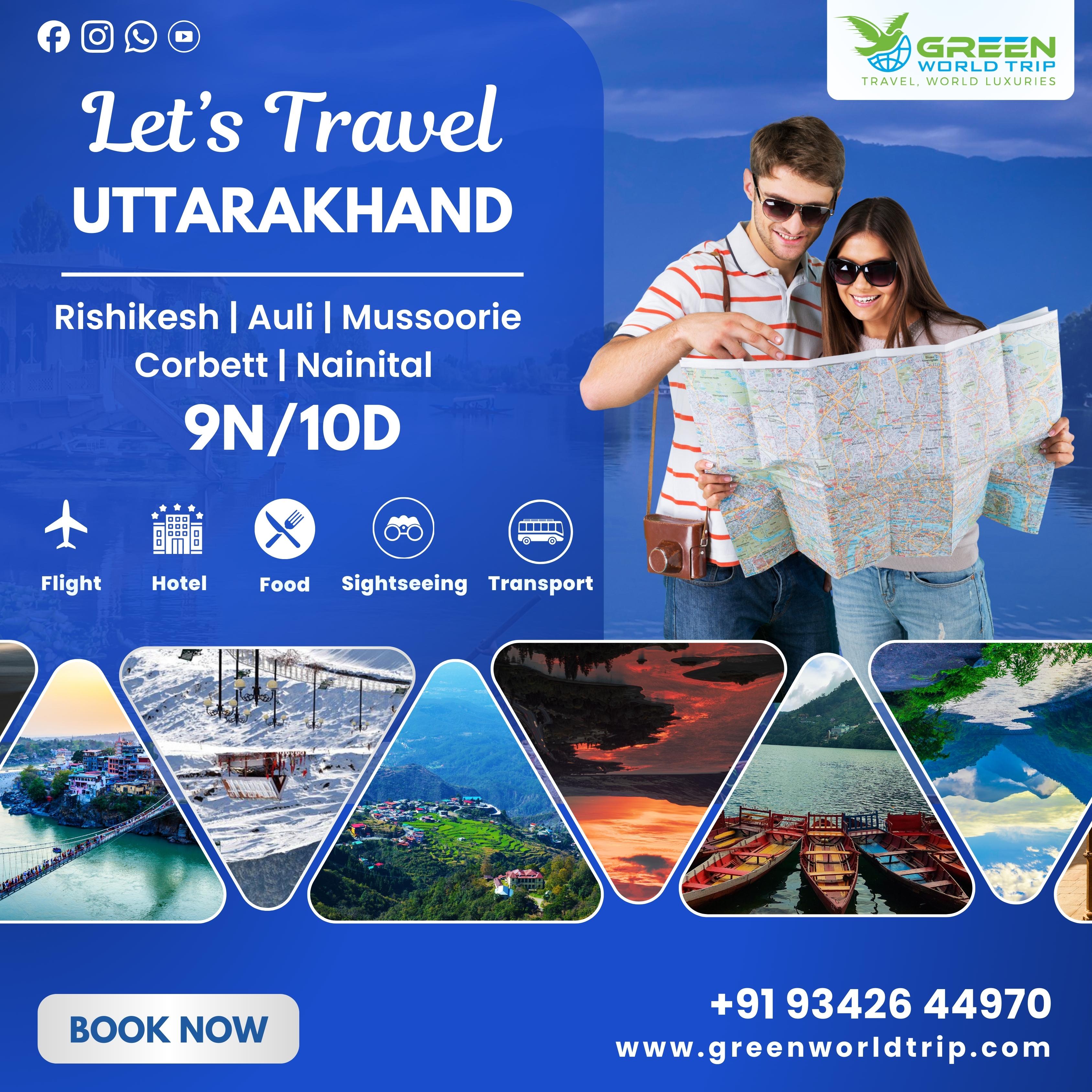 RISHIKESH - AULI - MUSSOORIE - CORBETT - NAINITAL